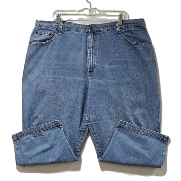 L.L. Bean Pants - LL BEAN LIGHT WASH COTTON 5 POCKET JEAN CAPRIS 22W CROPPED PANTS STRAIGHT LEG